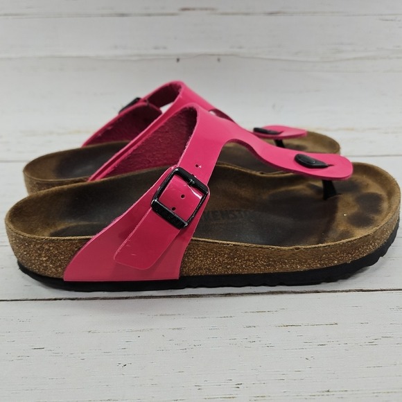 Birkenstock Gizeh Patent Leather Fuchsia Tulip Pink Sandals Women EU 39 US 8-8.5 main image 2